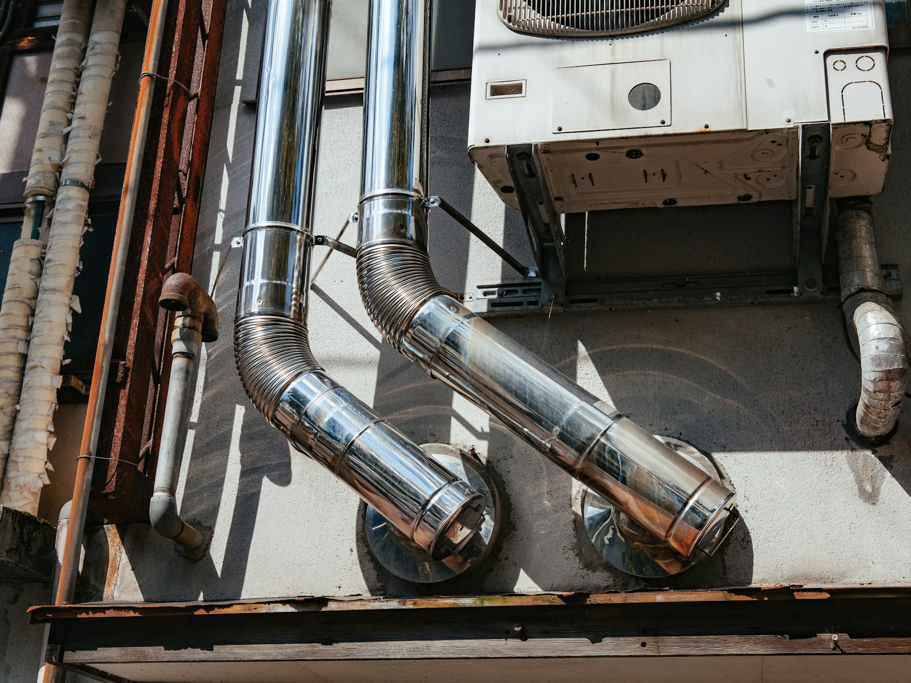 Outdoor HVAC condenser unit