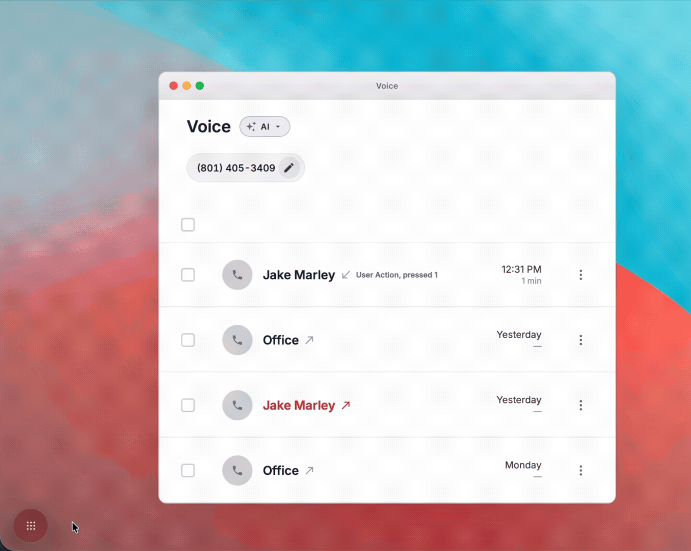 Make and receive business calls in Pathline